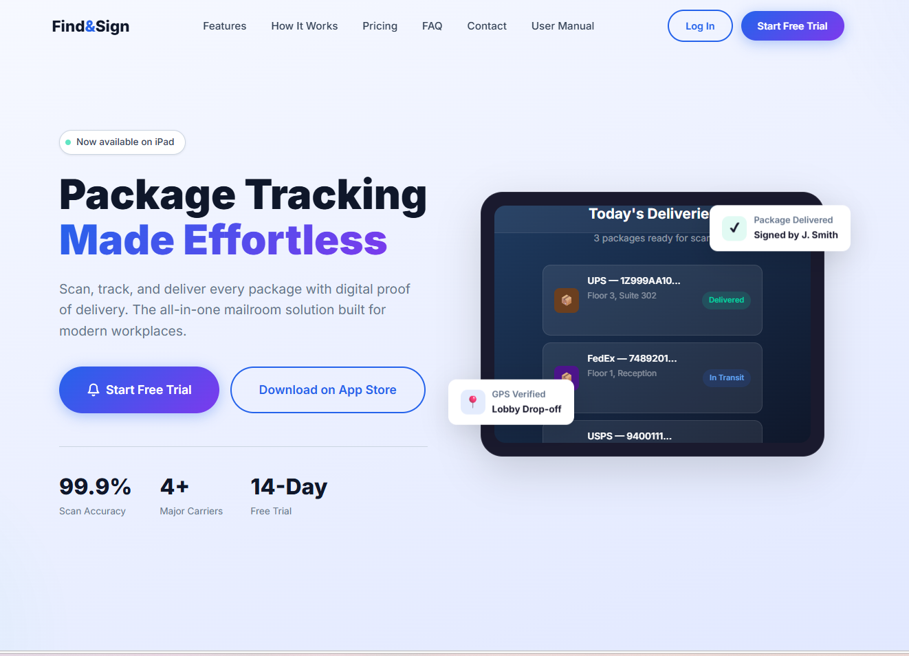 Find & Sign - Smart Package Tracking Platform